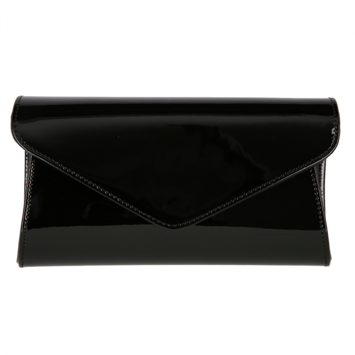 Plic elegant din piele lacuita neagra, model 08 [3]