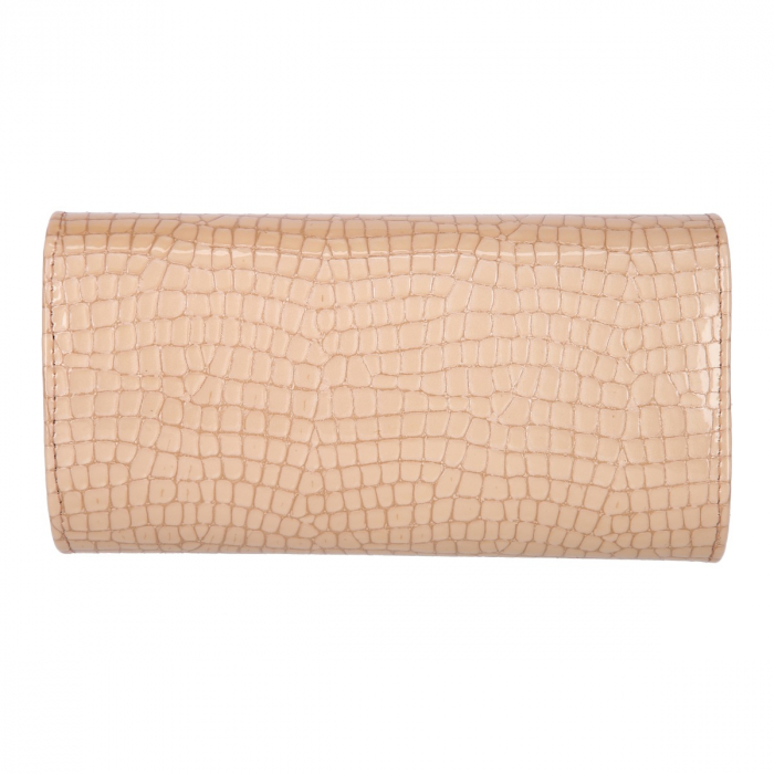 Plic elegant din piele naturala croco crem lac, model 08 [3]