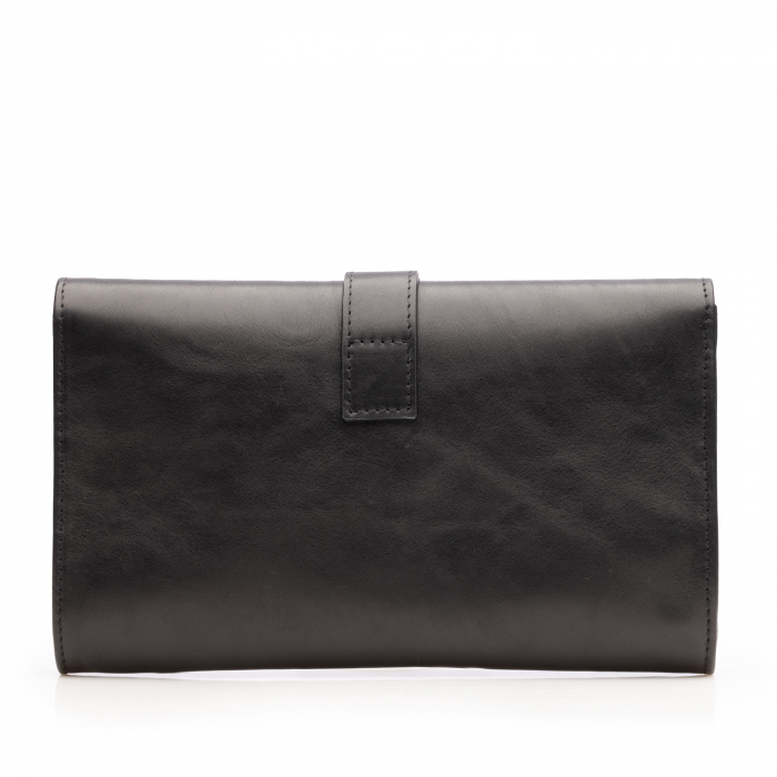 Poseta plic elegant/casual din piele naturala, Hera, Negru [4]