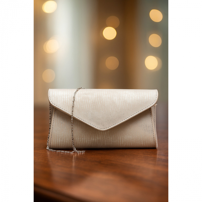 Plic elegant din piele naturala, model 08, Argintiu reflex de gheata [4]