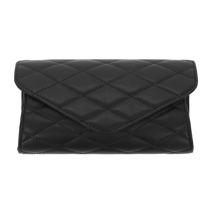 Plic elegant negru din piele naturala tip matlasat, model 08 [2]