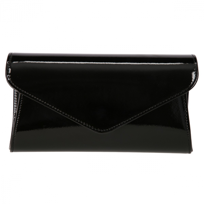Plic elegant negru din piele saffiano lac, model 08 [2]
