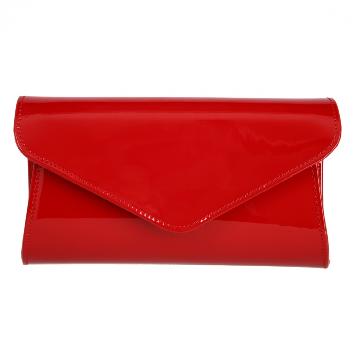 Plic elegant rosu din piele lacuita, model 08 [2]