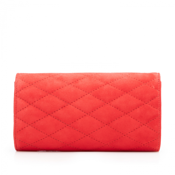 Plic elegant din piele intoarsa tip matlasat, model 08, Rosu [4]