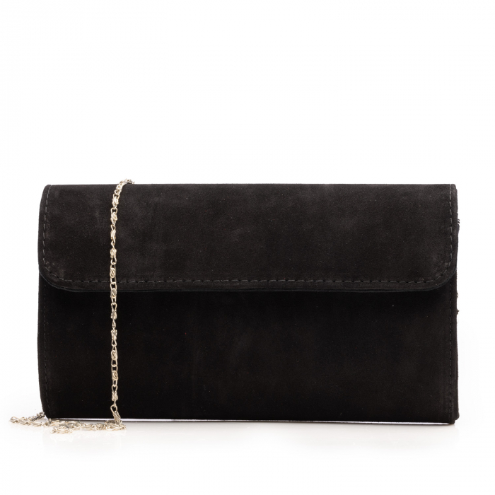 Plic elegant din piele intoarsa, model 07, Negru [2]