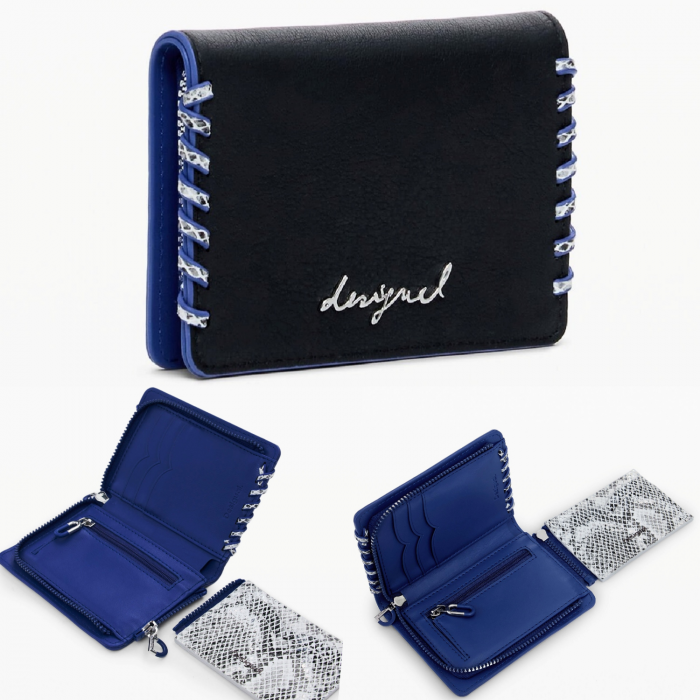 Port card, de dama, Desigual, seria Capsule Tiny Zip Greta, Negru [2]
