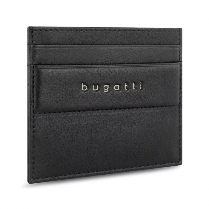 Port carduri smart RFID, piele naturala, bugatti, Nome 4916070, Negru [2]