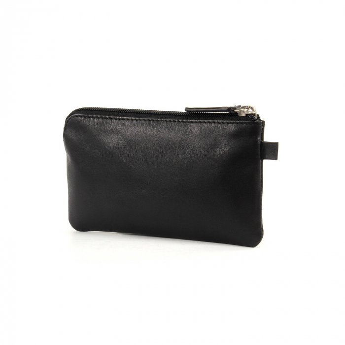 Port chei elegant din piele naturala moale, bugatti, Primo 49108401, Negru [3]