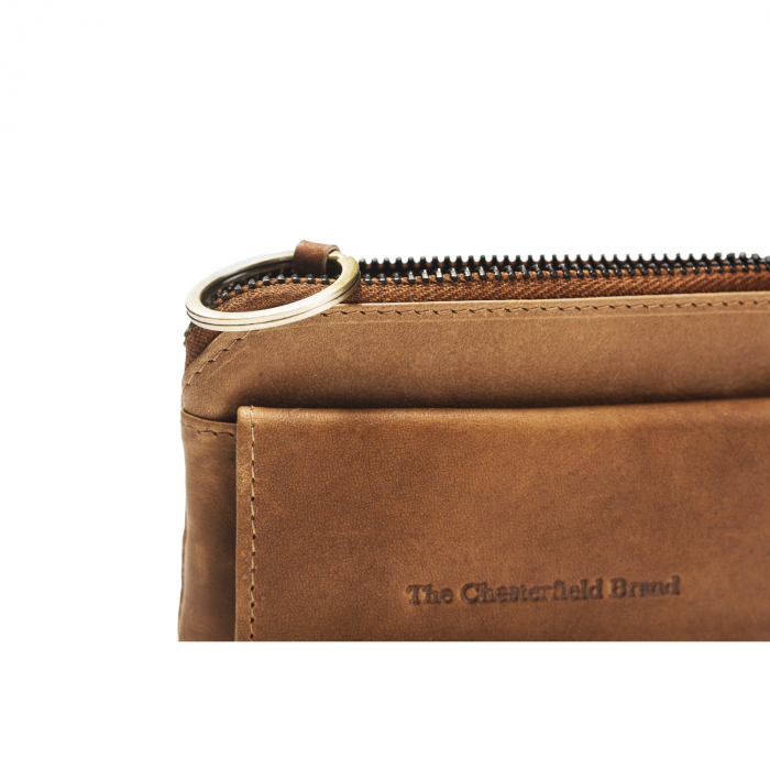 Port chei din piele naturala, The Chesterfield Brand, cu protectie anti scanare RFID, Oliver, Maro coniac [5]