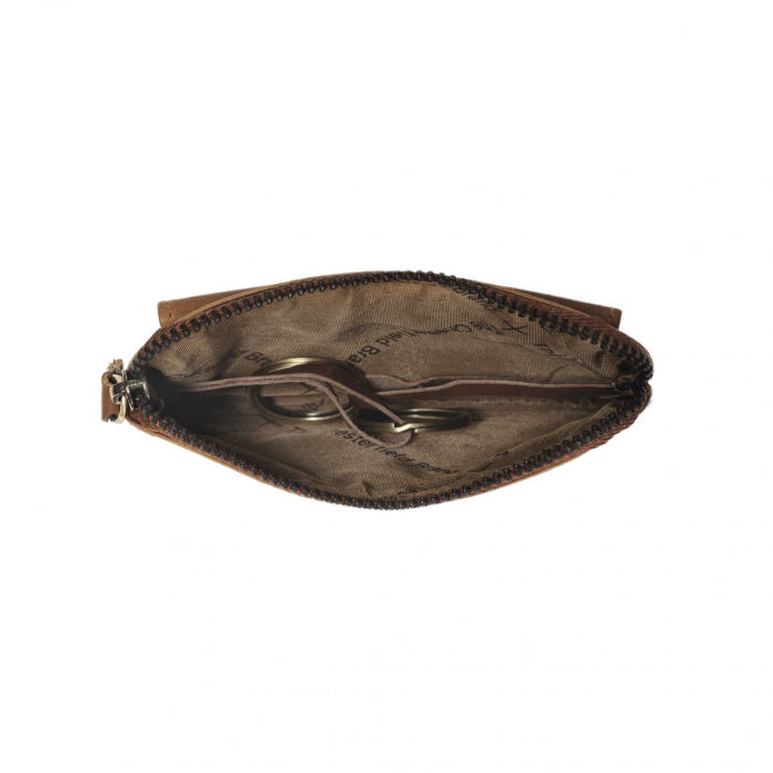 Port chei din piele naturala, The Chesterfield Brand, cu protectie anti scanare RFID, Oliver, Maro coniac [3]