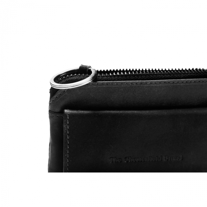 Port chei din piele naturala, The Chesterfield Brand, cu protectie anti scanare RFID, Oliver, Negru [3]