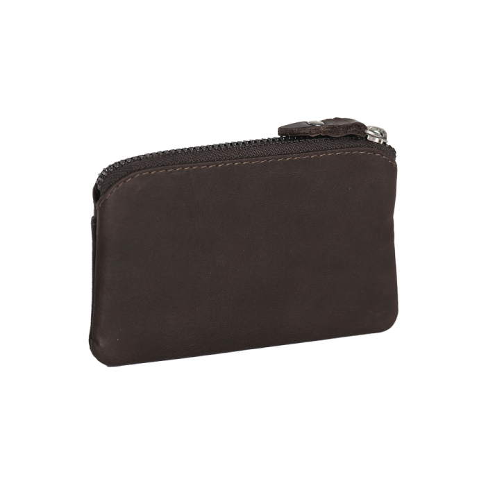 Port chei din piele naturala, The Chesterfield Brand, cu protectie anti scanare RFID, Oliver, Maro inchis [5]