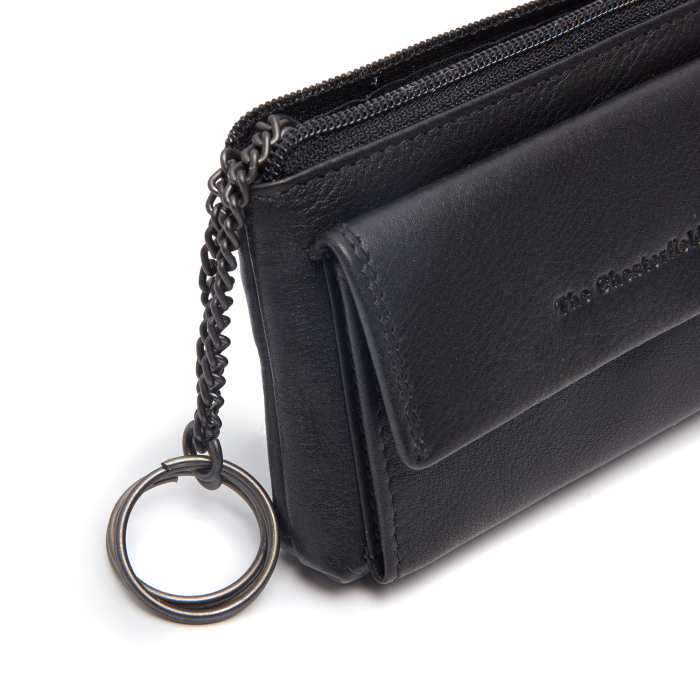 Port chei din piele naturala, The Chesterfield Brand, Torano, Negru [4]