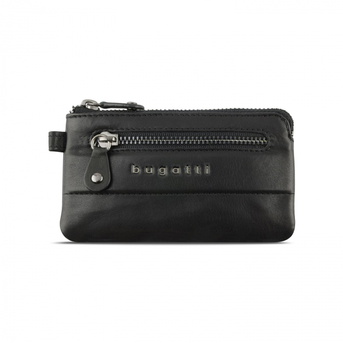 Port chei elegant, din piele naturala, Bugatti, Nome 49160601, Negru [2]