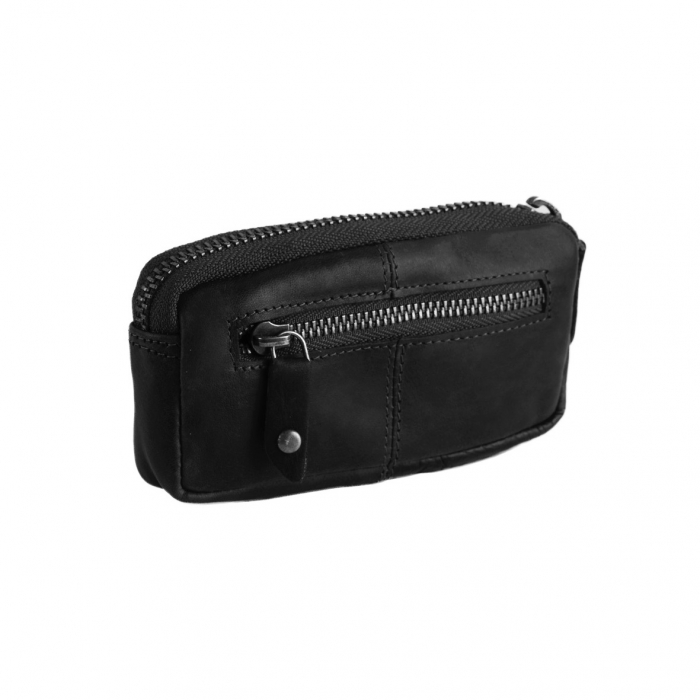 Port chei The Chesterfield Brand, cu protectie anti scanare RFID, din piele moale, Corey, Negru [5]