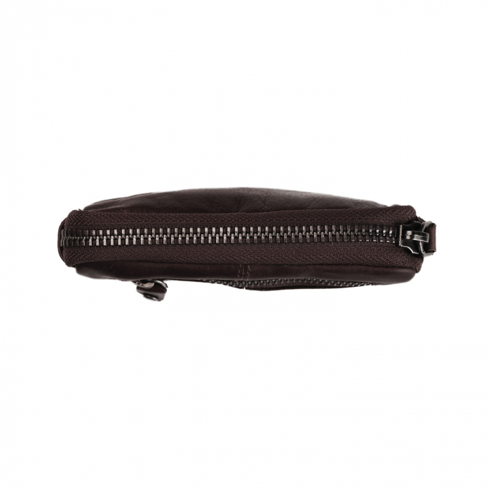 Port chei The Chesterfield Brand, cu protectie anti scanare RFID, din piele moale, Corey, Maro inchis [3]