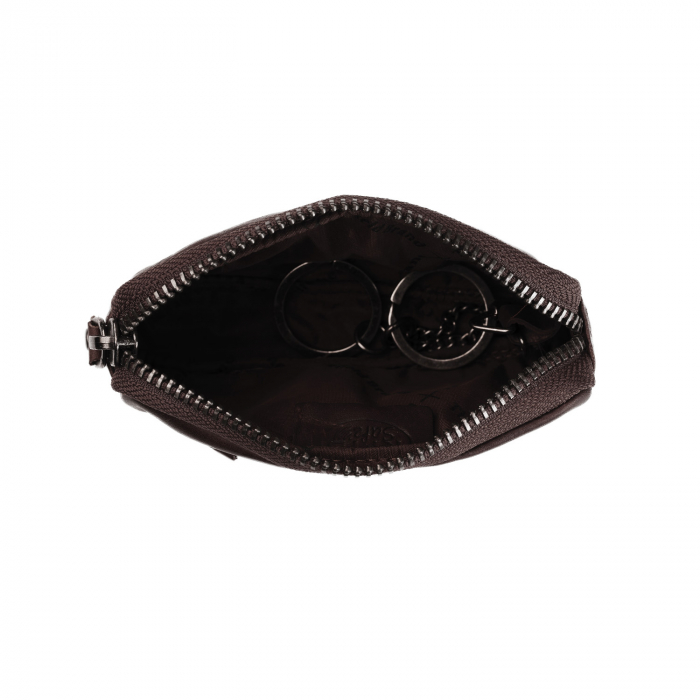 Port chei The Chesterfield Brand, cu protectie anti scanare RFID, din piele moale, Corey, Maro inchis [2]