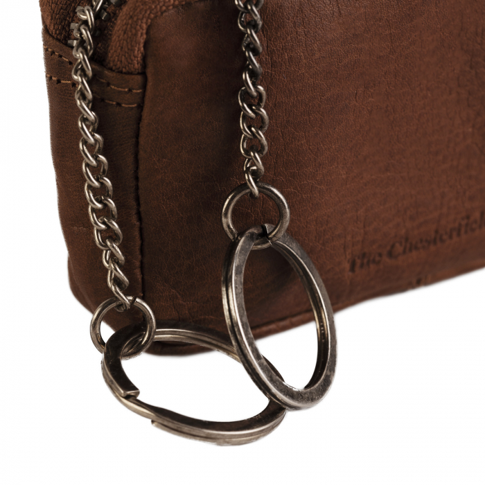 Port chei The Chesterfield Brand, cu protectie anti scanare RFID, din piele moale, Corey, Maro coniac [4]