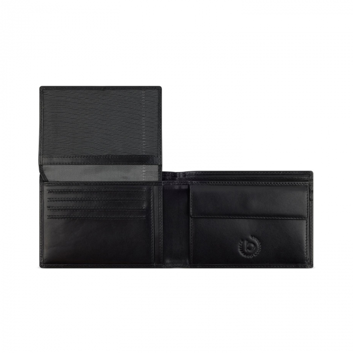 Portofel barbati din piele naturala, bugatti, seria Romano, cu protectie anti scanare RFID, Negru [3]