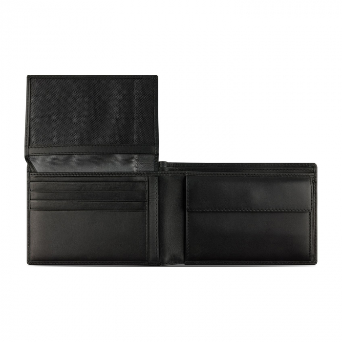 Portofel barbati din piele naturala, bugatti, seria Super Slim, cu protectie anti scanare RFID, Negru [4]