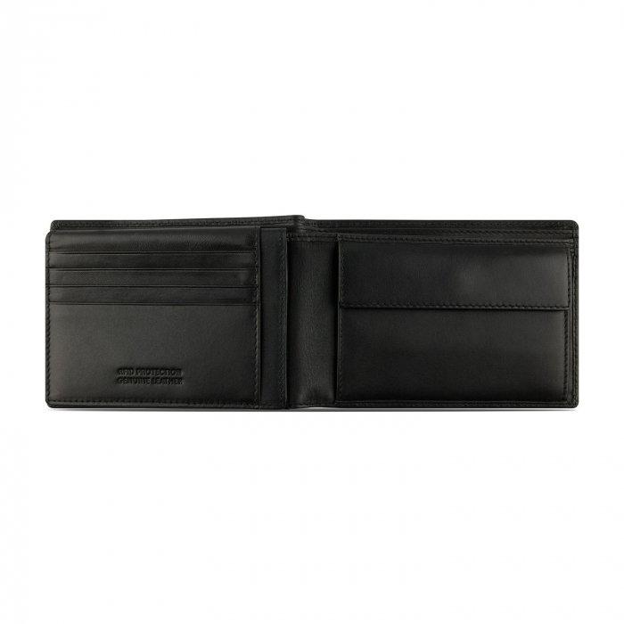 Portofel barbati din piele naturala, bugatti, seria Super Slim, cu protectie anti scanare RFID, Negru [3]