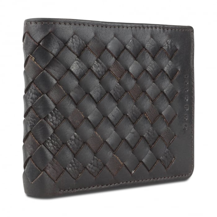 Portofel barbati din piele naturala, bugatti, Woven 502, Maro inchis [2]