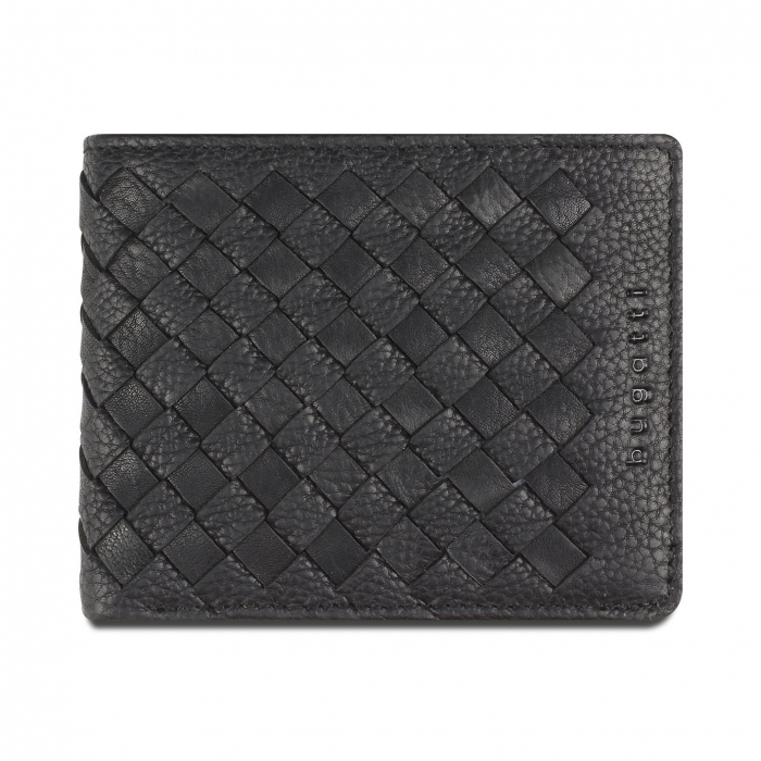 Portofel barbati din piele naturala, bugatti, Woven 501, Negru [1]