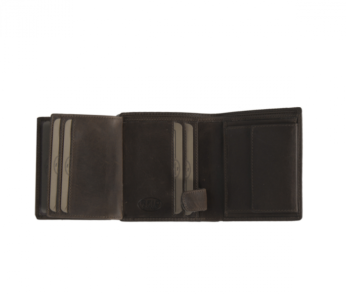 Portofel barbati din piele naturala, The Chesterfield Brand, Carl, cu protectie anti scanare RFID, Maro inchis [4]