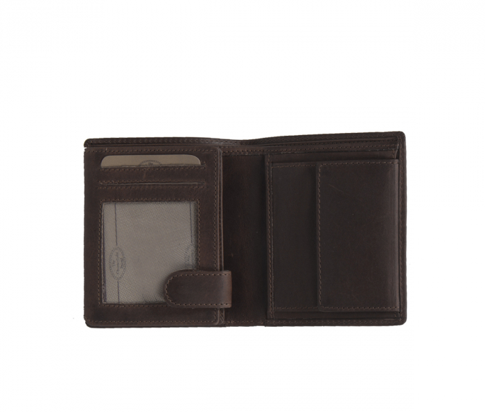 Portofel barbati din piele naturala, The Chesterfield Brand, Carl, cu protectie anti scanare RFID, Maro inchis [2]