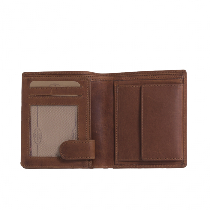 Portofel barbati din piele naturala, The Chesterfield Brand, Carl, cu protectie anti scanare RFID, Maro coniac [3]