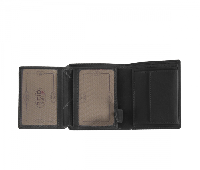 Portofel barbati din piele naturala, The Chesterfield Brand, Carl, cu protectie anti scanare RFID, Negru [3]