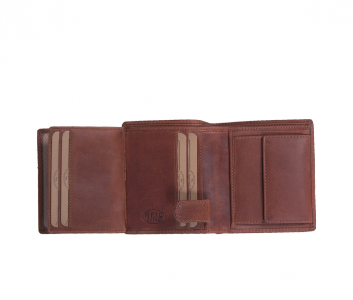 Portofel barbati din piele naturala, The Chesterfield Brand, Carl, cu protectie anti scanare RFID, Maro coniac [5]
