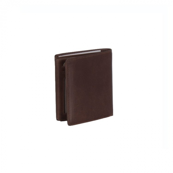 Portofel barbati din piele naturala, The Chesterfield Brand, Carl, cu protectie anti scanare RFID, Maro inchis [5]