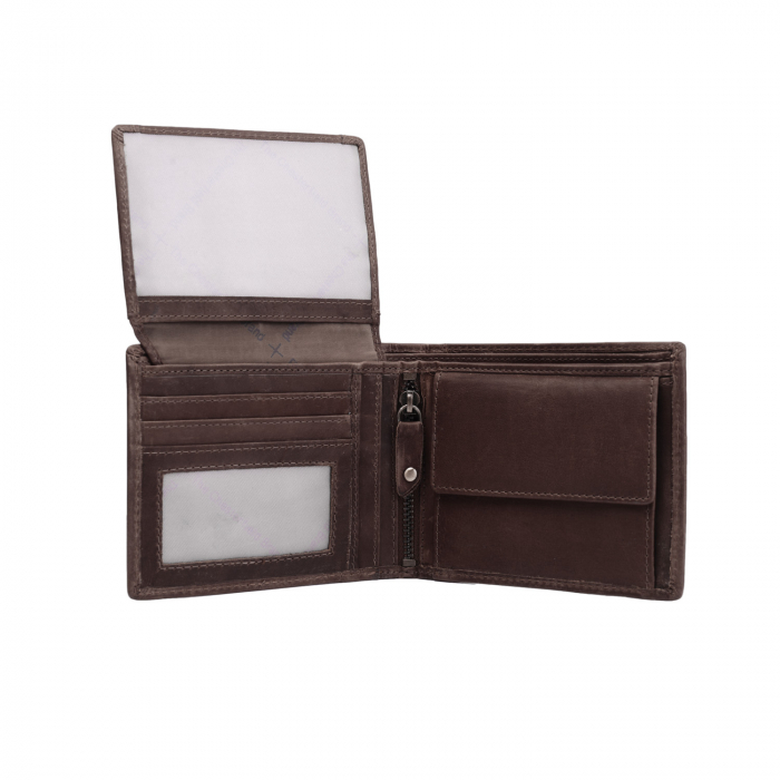 Portofel barbati din piele naturala, The Chesterfield Brand, cu protectie anti scanare RFID, Alvina, Maro inchis [3]