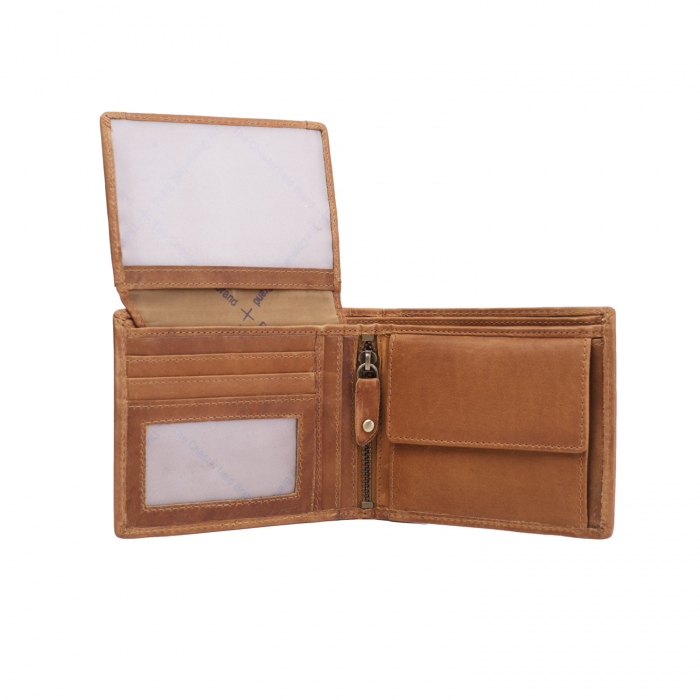 Portofel barbati din piele naturala, The Chesterfield Brand, cu protectie anti scanare RFID, Alvina, Maro coniac [3]