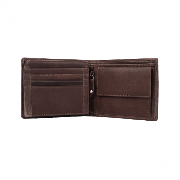 Portofel barbati din piele naturala, The Chesterfield Brand, cu protectie anti scanare RFID, Alvina, Maro inchis [2]