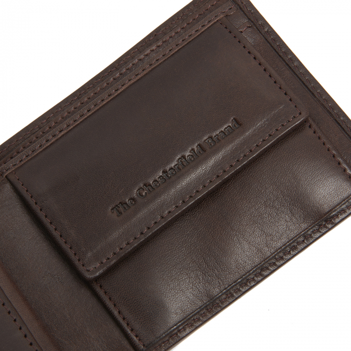 Portofel barbati din piele naturala, The Chesterfield Brand, cu protectie anti scanare RFID, Positano, Maro inchis [5]