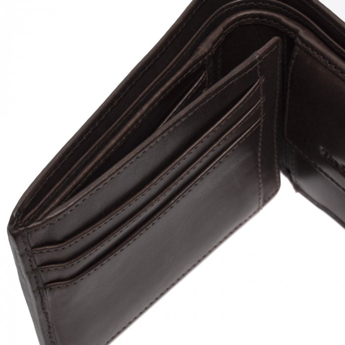 Portofel barbati din piele naturala, The Chesterfield Brand, cu protectie anti scanare RFID, Umbria, Maro inchis [3]