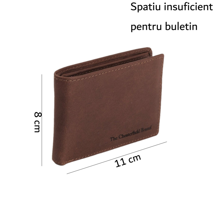 Portofel barbati din piele naturala, The Chesterfield Brand, Enzo, cu protectie anti scanare RFID, Maro inchis [2]