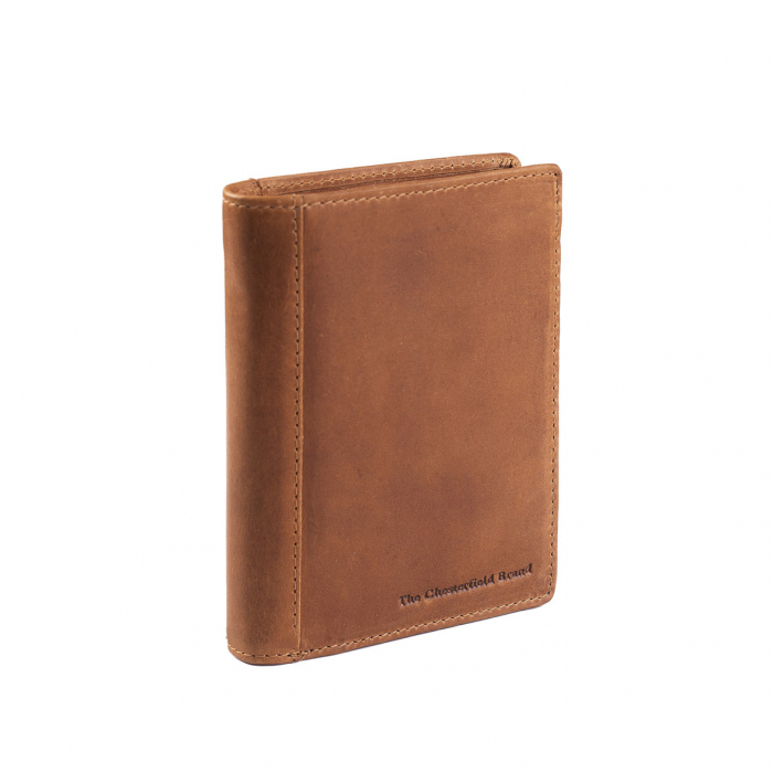 Portofel barbati din piele naturala, The Chesterfield Brand, Ethel, cu protectie anti scanare RFID, Maro coniac [2]