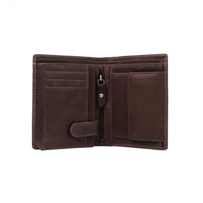 Portofel barbati din piele naturala, The Chesterfield Brand, Ethel, cu protectie anti scanare RFID, Maro inchis [3]