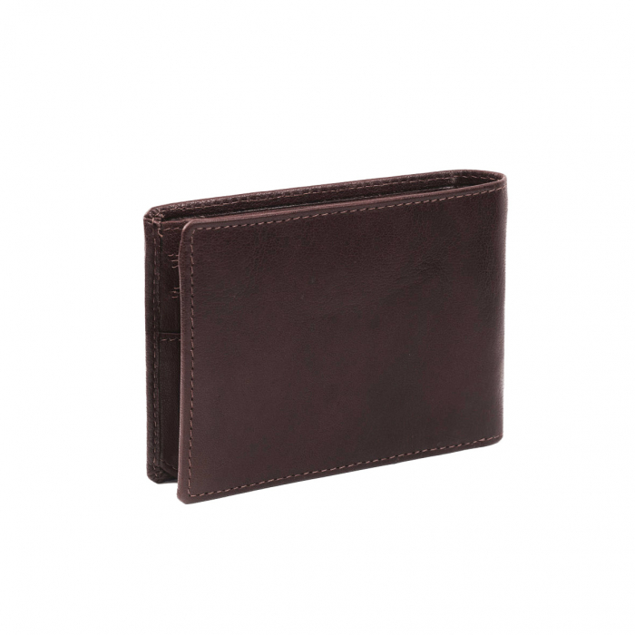 Portofel barbati din piele naturala, The Chesterfield Brand, Harlem, cu protectie anti scanare RFID, Maro inchis [2]