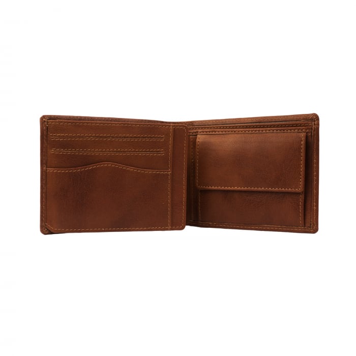 Portofel barbati din piele naturala, The Chesterfield Brand, Harlem, cu protectie anti scanare RFID, Maro coniac [5]
