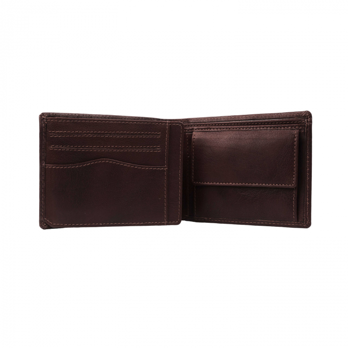 Portofel barbati din piele naturala, The Chesterfield Brand, Harlem, cu protectie anti scanare RFID, Maro inchis [4]