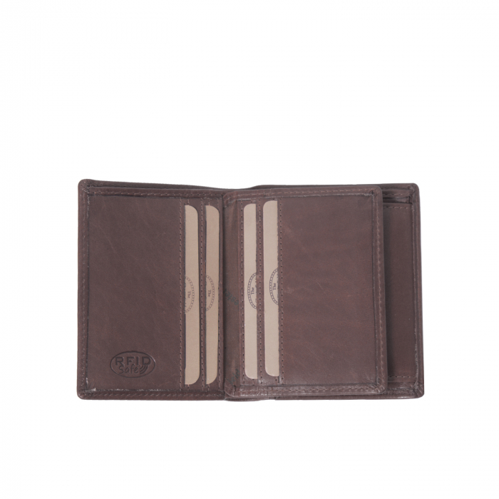 Portofel barbati din piele naturala, The Chesterfield Brand, Hereford, cu protectie anti scanare RFID, Maro inchis [4]