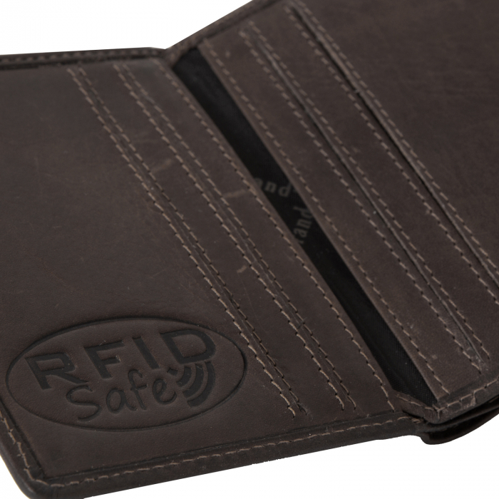 Portofel barbati din piele naturala, The Chesterfield Brand, Hereford, cu protectie anti scanare RFID, Maro inchis [5]