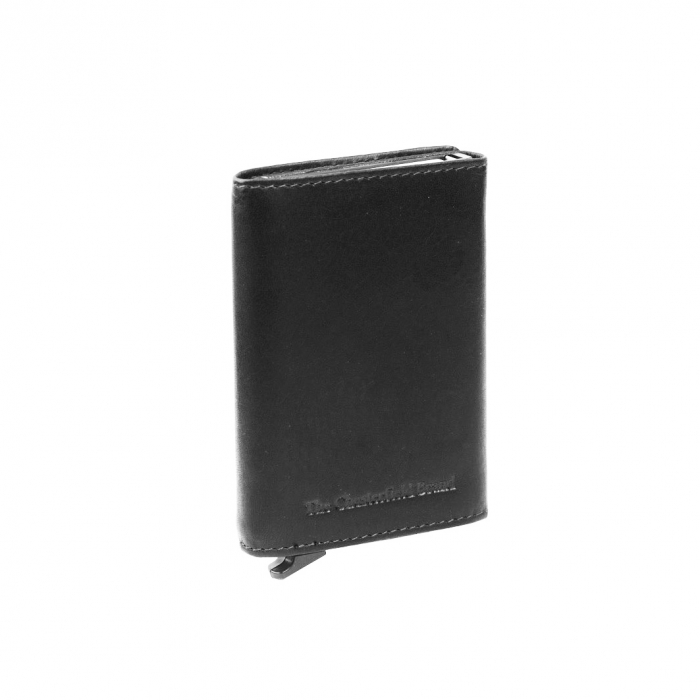 Portofel unisex cu suport pentru carduri, din piele naturala, The Chesterfield Brand, Lancaster, cu protectie anti scanare RFID, Negru [2]