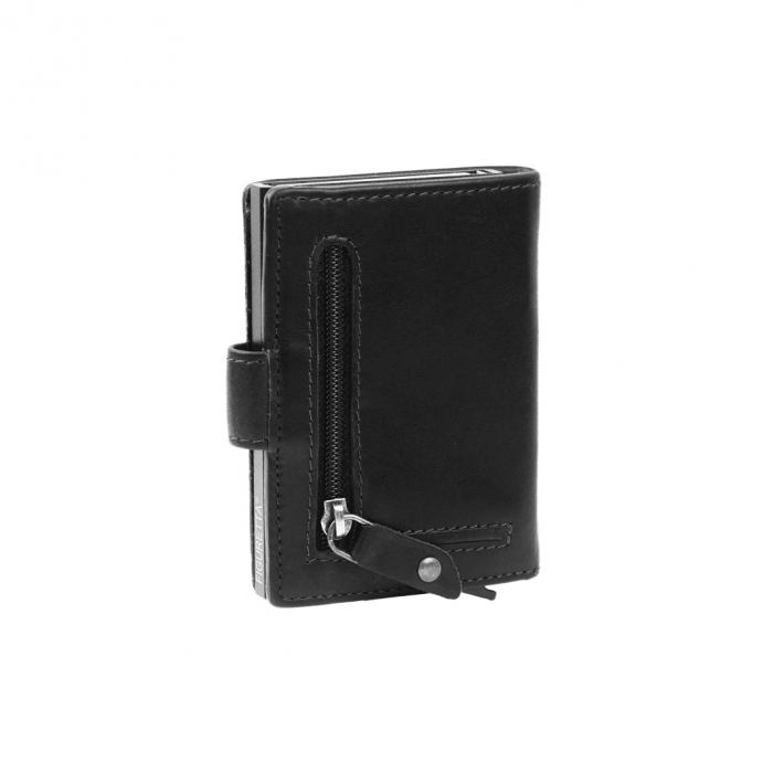 Portofel unisex cu suport pentru carduri, din piele naturala, The Chesterfield Brand, Loughton, cu protectie RFID, Negru [3]