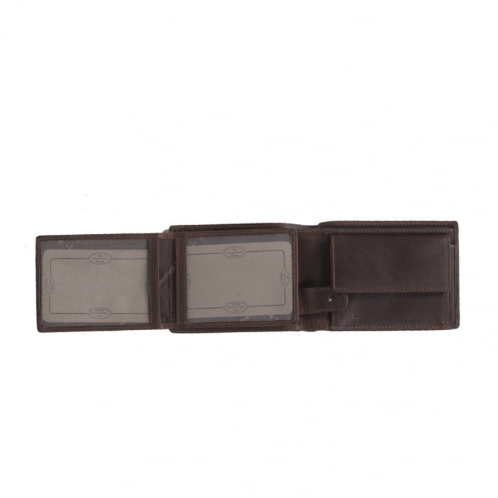 Portofel barbati din piele naturala, The Chesterfield Brand, Marvin, cu protectie anti scanare RFID, Maro inchis [5]