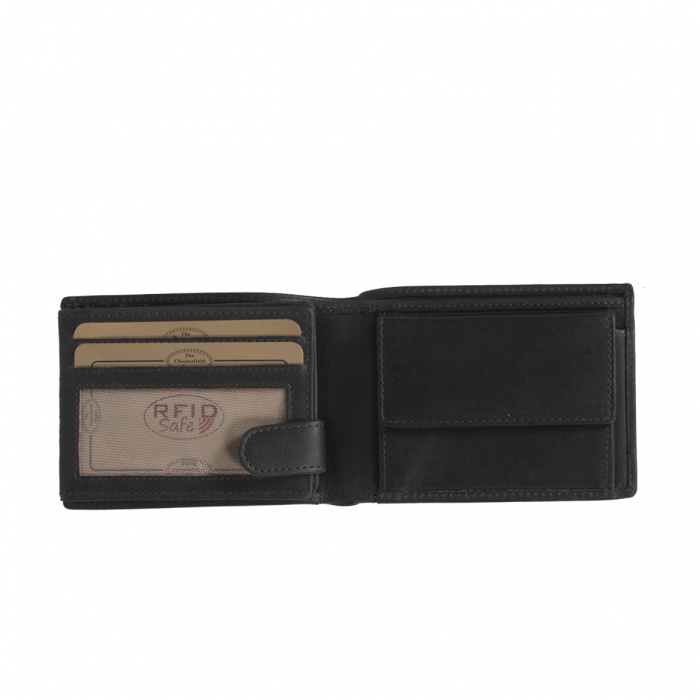 Portofel barbati din piele naturala, The Chesterfield Brand, Marvin, cu protectie anti scanare RFID, Negru [3]